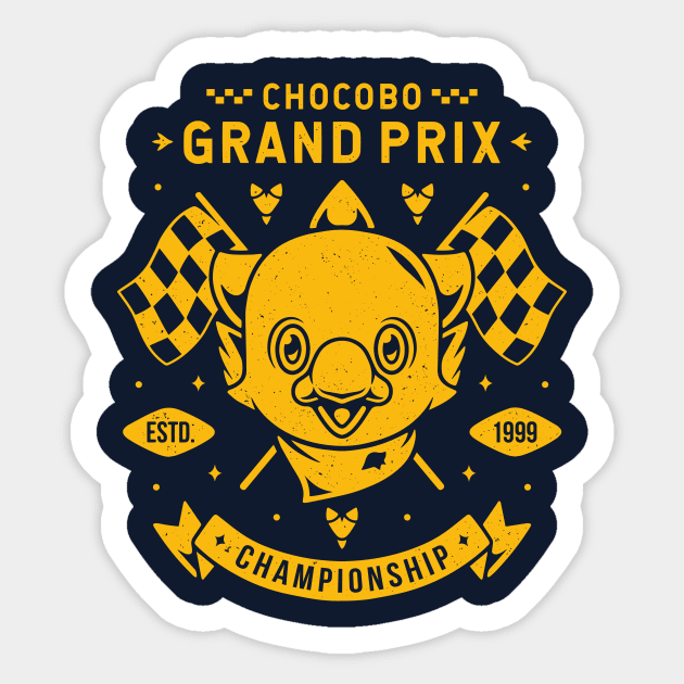 Chocobo Grand Prix Sticker by Alundrart